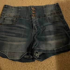 No Bo High Rise Jean Shorts